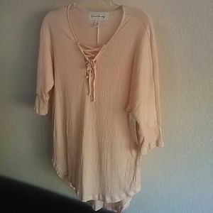 High Low Blush Pink Top NWT